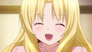 Blonde girl funny face pink - her tongue free wallpaper