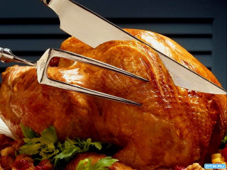 Turkey knife fork head stuffing - a turkey free wallpaper