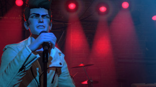 Man microphone red lights brick - video game free wallpaper