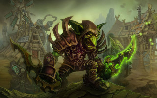 Demon green light hand arm - hearthstone free wallpaper