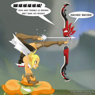 Cartoon woman hitting man sword - art informel free wallpaper for tablet