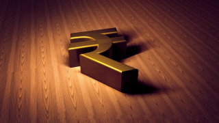 Golden letter wooden floor dark - isometric free wallpaper