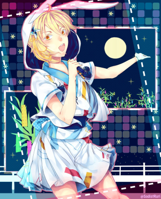 Girl dress bunny ears tennis - lineart free wallpaper