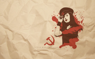 Woman hammer hat paper red - punk art free wallpaper