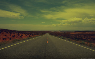 Long empty road sky clouds - empty free wallpaper for desktop