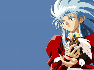 Blue hair man cat sky - blue hair holding free wallpaper for desktop