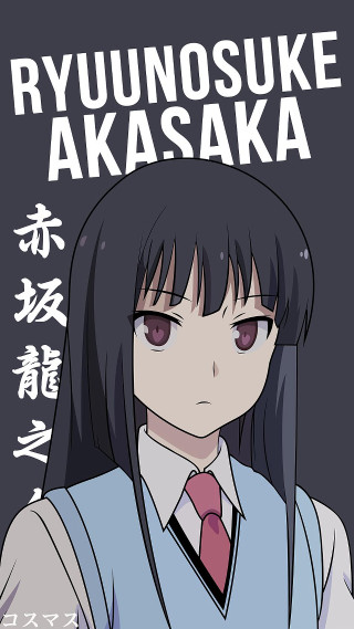 Girl black hair tie vest - a character portrait free wallpaper for mobile