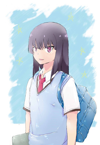 Girl backpack blue background stars - a girl free wallpaper for mobile