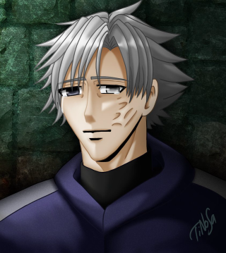 Grey haired man black shirt - green free wallpaper for tablet