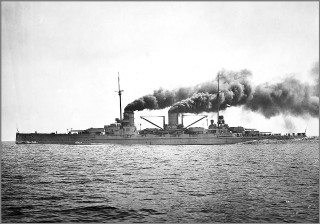 Large boat smoke stacks water 2 - a boat in the background free wallpaper