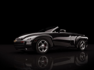 Black sports car black background - unreal free wallpaper
