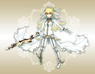 Anime angel sword wings flower - a anime character free wallpaper
