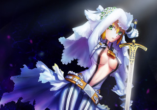 Nero claudius bride sword purple - a sword and a sword blade free wallpaper