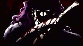 Woman knife black shirt purple - baroque free wallpaper