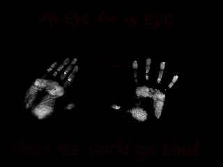 Eye for an eye world - blind free wallpaper