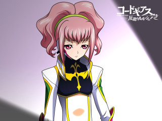 Anime pinkhair blackshirt yellowoutfit holography - collar free wallpaper