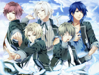 Anime characters cloudy sky clouds - a cloudy sky free wallpaper