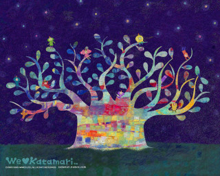 Tree branches leaves painting nature - dreamlike free wallpaper