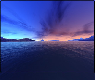 Sunset ocean mountains beautiful blue - the edge free wallpaper