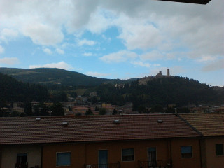 City castle hill cloudy sky - arte povera free wallpaper