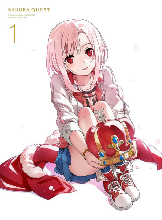 Pink haired girl crown heart - a red scarf free wallpaper for mobile