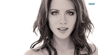 Elizabeth collins long hair blackwhite - her eye wide open free wallpaper