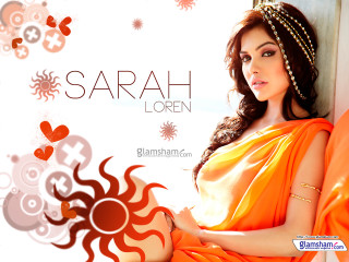Woman orange dress sun motif - an orange dress free wallpaper