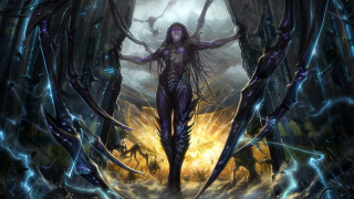 Demon woman forest lightning fire - a demon like body free wallpaper