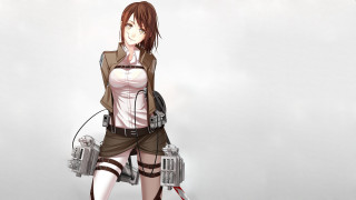 Woman short skirt jacket gun 2 - a light saber free wallpaper for desktop