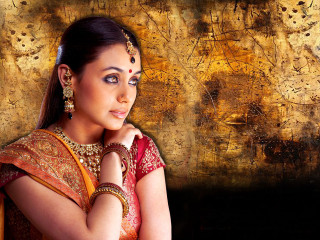 Woman red gold sari background - sari free wallpaper