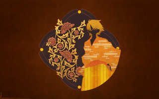 Woman horse circle flowers brown - a brown border free wallpaper for desktop