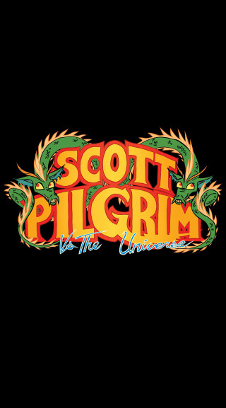 Black background scott pilgrim logo - free sci-fi wallpaper