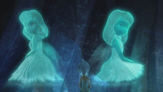 Woman white dress mirror light - blue dress free wallpaper