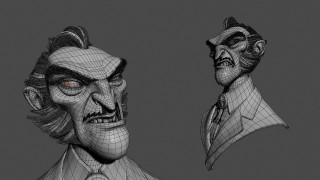 Creepy 3d model man face - zbrush free wallpaper