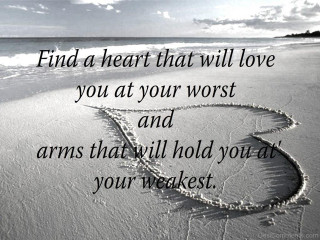 Heart sand beach quote man - free love wallpaper