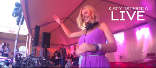 Woman purple dress singing microphone - a microphone in front free wallpaper