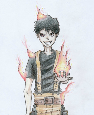 Boy holding fireball vest flames - eiichiro oda free wallpaper for mobile