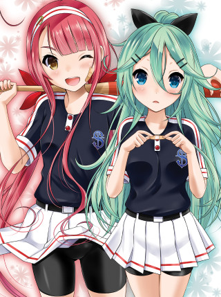 Anime girls blue eyes long - two anime girl free wallpaper for mobile