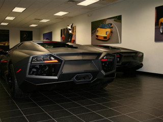 Car showroom parking man standing - the background and a man free wallpaper