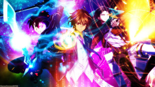 Anime characters sword colorful background - ufotable free wallpaper