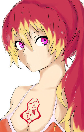 Girl pink eyes red hair - pink eye free wallpaper for mobile