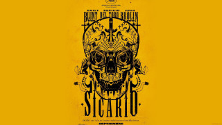 Yellow poster skull front back - baroque free wallpaper for desktop