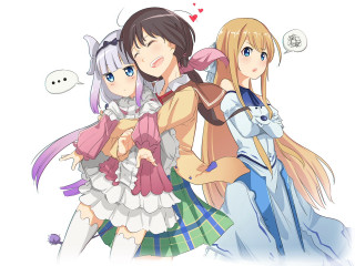 Anime girls long hair blue 16 - a cat tail free wallpaper