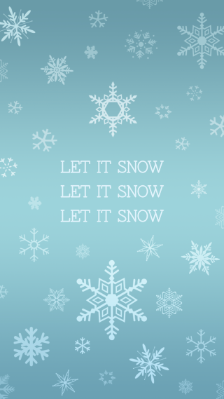 Blue background snowflakes quote let - free winter wallpaper for mobile