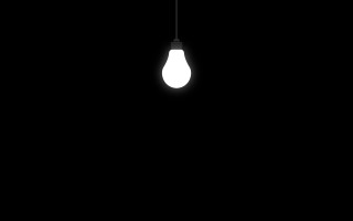 Light bulb hanging ceiling dark 2 - side and a light free wallpaper