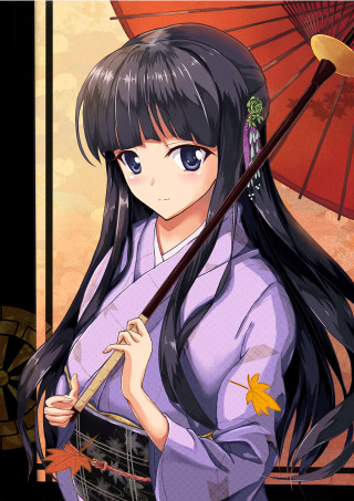 Woman umbrella stick purple outfit - a red umbrella free wallpaper