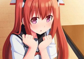 Red haired girl bow tie 2 - her hip free wallpaper