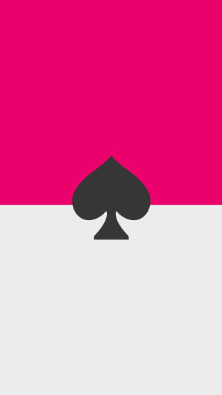 Pink black ace card background - typographic free wallpaper for mobile
