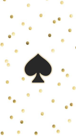 Ace symbol gold dots white - gold free wallpaper for mobile