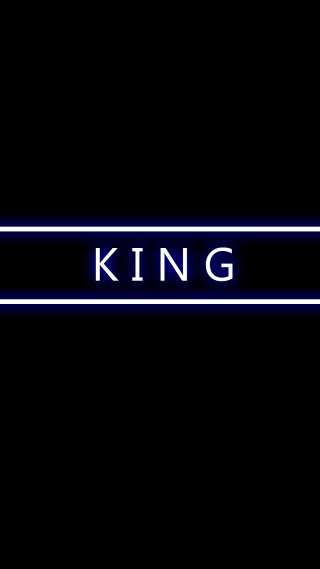 Blue neon sign king dark - neon free wallpaper for mobile
